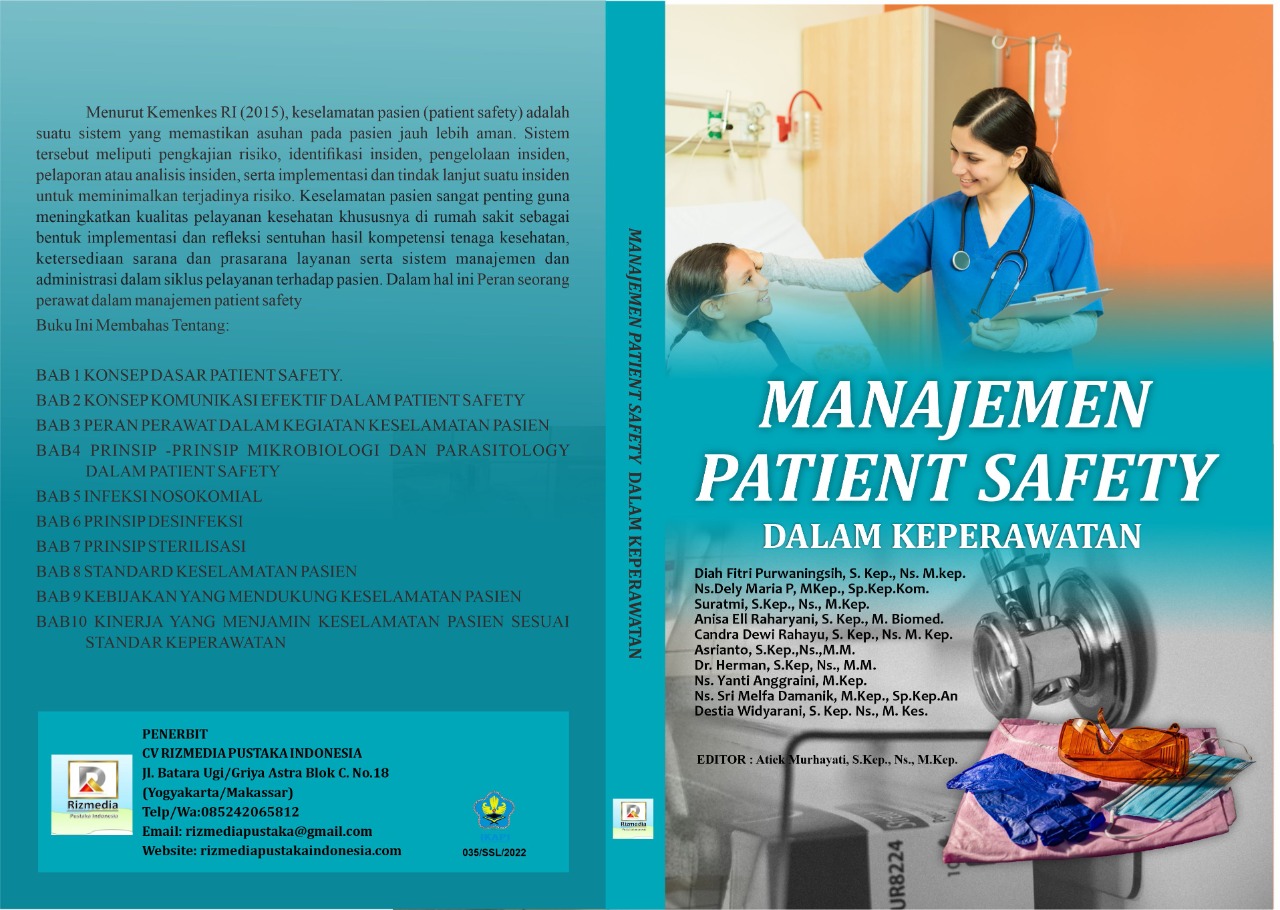 MANAJEMEN PATIENT SAFETY DALAM KEPERAWATAN | Rizmedia Pustaka Indonesia